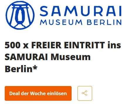 Regional Berlin 500 X Freier Eintritt Ins Samurai Museum Berlin Gasag