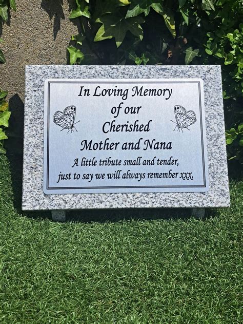 Memorial Marker Grave Plaque Slanted Grave Marker Stone Memorial Plaque A