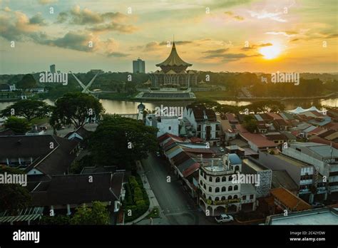 Dewan Undangan Negeri Sarawak Or Sarawak Legislative Buildings Stock