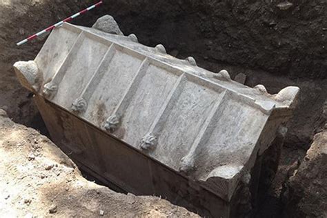 Ancient Burial Chambers Decorated With Mythological Figures Of Hercules