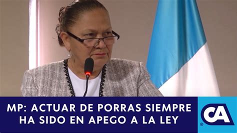 Mp Descarta Que Consuelo Porras Deje Cargo De Fiscal General Youtube