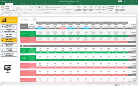 Planilha Controle De Or Amento Familiar E Pessoal