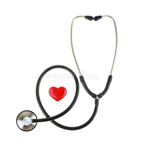 Stethoscope In Shape Of Heart Isolated On Whit Stock Photo Image Of