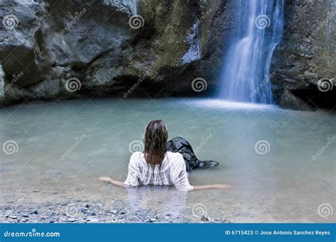 Woman In Waterfall Stock Photos - Image: 6715423