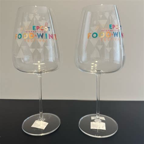 Disney Dining 222 Epcot Food Wine Glasses Poshmark