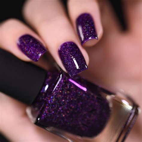 Vanity By Ilnp Purple Nails Purple Glitter Nails Holographic Nails