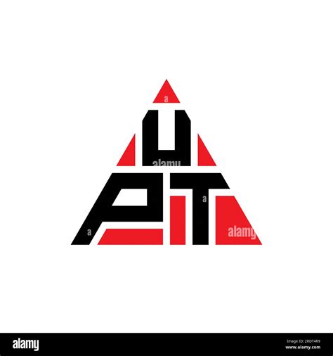 UPT triangle letter logo design with triangle shape. UPT triangle logo ... 