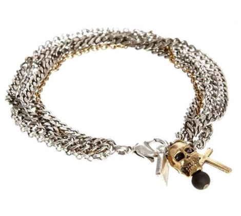 Pulsera Multi Cadenas Toque Grunge Opaco Xxl Hardwear