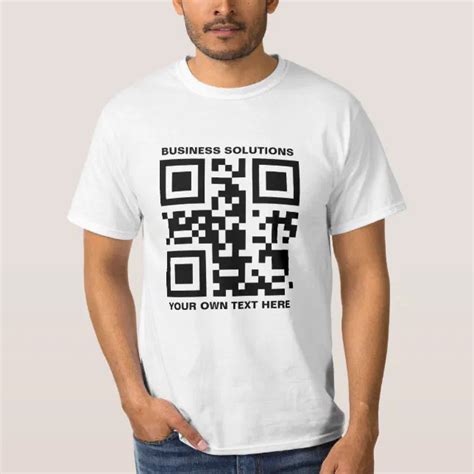 Personalized logo and QR code T-Shirt | Zazzle