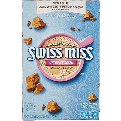 Brandclub Swiss Miss No Sugar Added Hot Cocoa Mix Milk Chocolate Count Envelopes Oz
