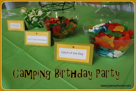 Camping Birthday Party Joy In Our Home