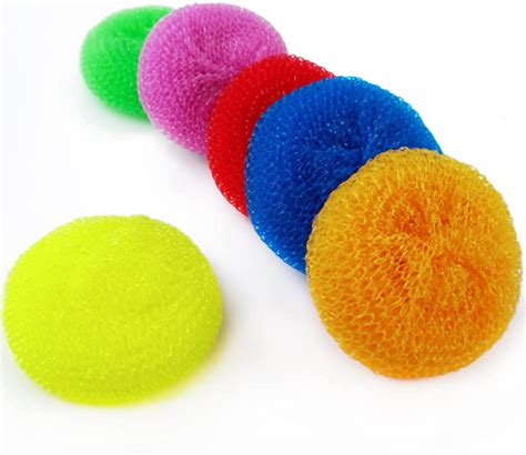 Pcs Plastic Dish Scrubbers For Dishes Plastic Pot Round Scrubber