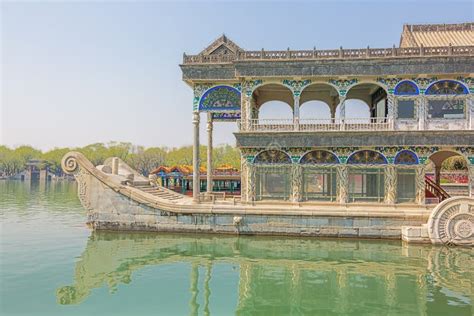 Side View of the Marble Boat on the Kunming Lake Stock Image - Image of destination, dowager ...