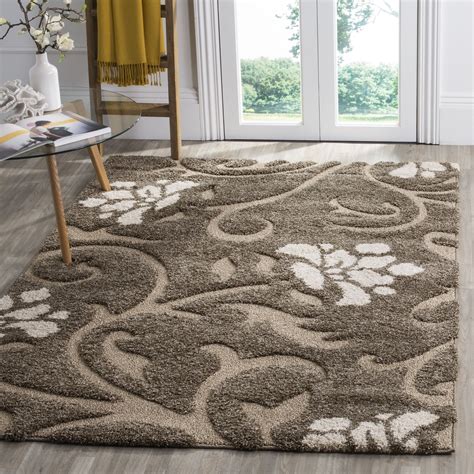 Safavieh Florida Shag Nanny Floral Scroll Inch Thick Rug