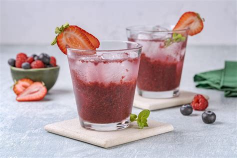 Soda de Frutos Rojos con Perrier Recetas Nestlé