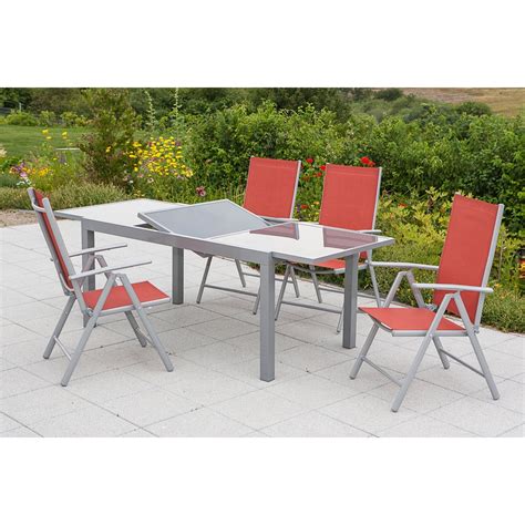 Merxx Gartenm Bel Set Amalfi Tlg Terracotta Mit Ausziehtisch