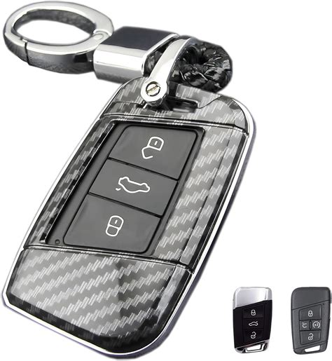 Spidvunx For Volkswagen Vw Key Fob Cover Abs Carbon Fiber