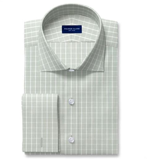 Thomas Mason 120s Sage Glen Plaid Dress Shirt Shirt By Proper Cloth