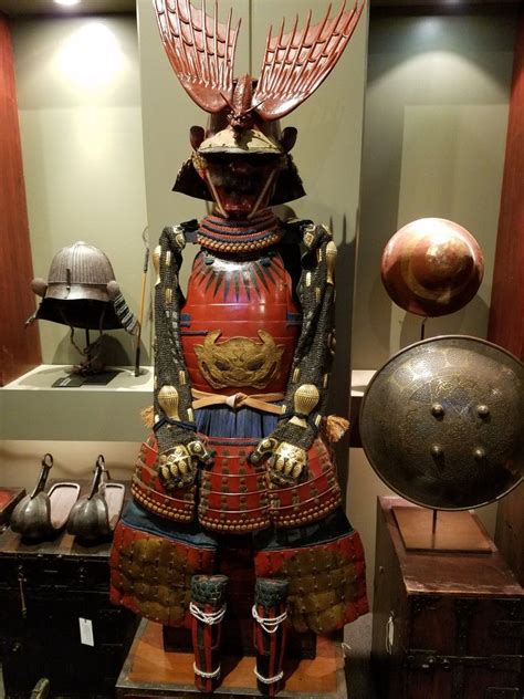 Elaborately Decorated Samurai Armor And Helmet