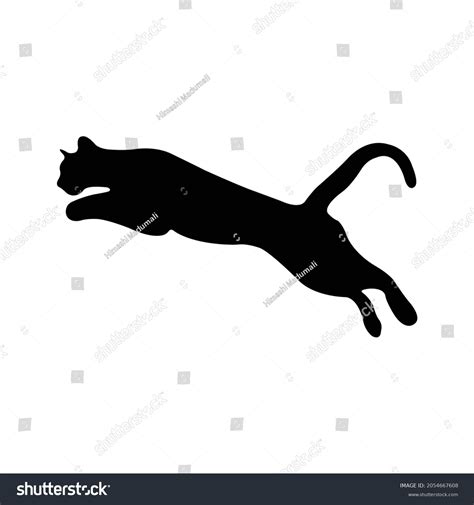 Puma Silhouette On Isolated Background Vector Stock Vector (Royalty ...