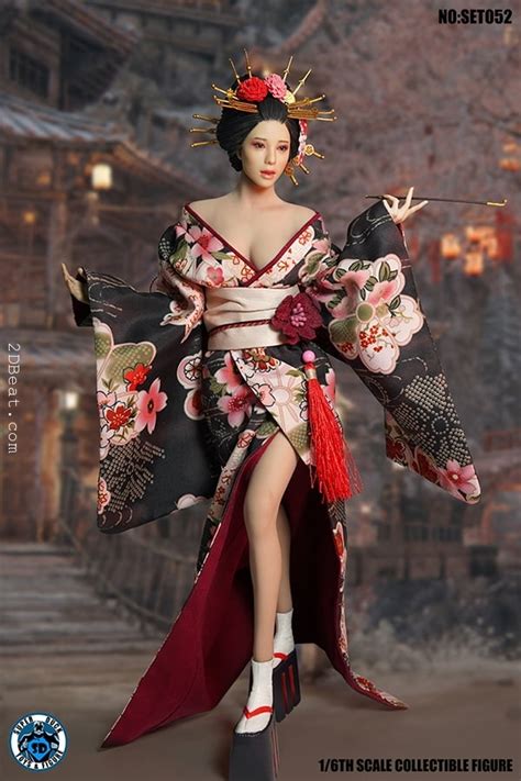 Super Duck Set052 1 6 Japanese Geisha Kimono Set With Tbleague S12d