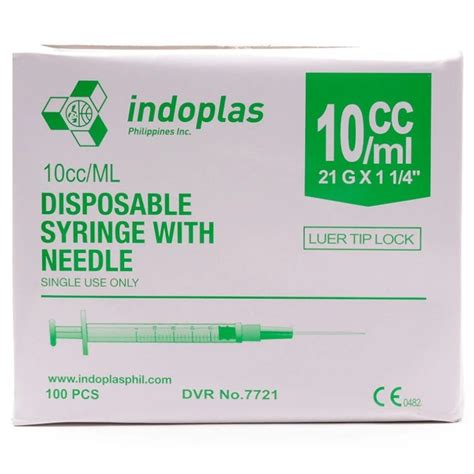 10 Cc Disposable Syringe With Needle 100p S Box INDOPLAS Lazada PH