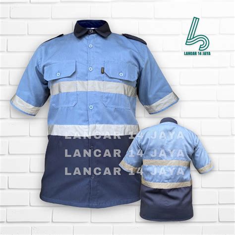 Jual Baju Safety Wearpack Atasan Lengan Pendek Kombinasi Kemeja Safety