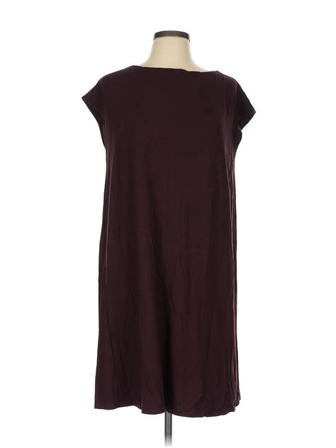 Eileen Fisher Burgundy Casual Dress Size L Off Thredup