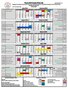 Caswell County Schools 2019-2020 Academic Calendar - Danville Church ...