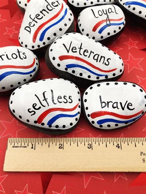 Veterans Day Painted Rocks Set Attributes Of Veterans Set Of 12 Painted Stones Veteran S T