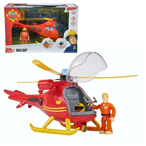 Fireman Sam - Mountain Rescue Helicopter with Character Tom Light ...