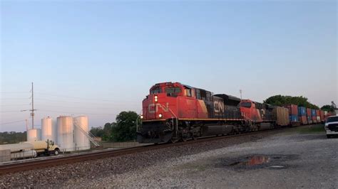 Trains On The CSX Memphis Subdivision And CN Fulton Subdivision From