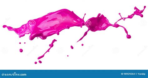 Pink Paint Splash Isolated On A White Background Stock Photo Image Of