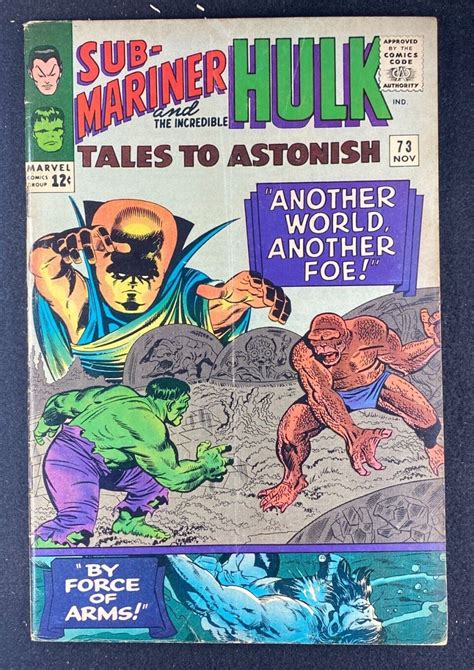 Tales To Astonish Vg Sub Mariner Hulk Uatu The Watcher