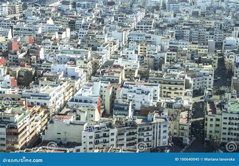 View Over The City Of Casablanca Morocco Stock Image Image Of