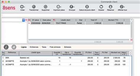 Acompte Documentation Sens Erp Logiciel Gestion Et Comptabilit