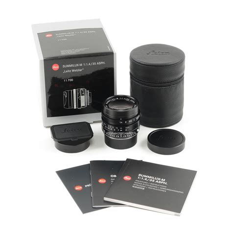 Leica 35mm F1 4 Summilux M Asph Black Fle Leitz Wetzlar Box