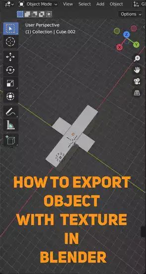 How To Export Object With Texture In Blender