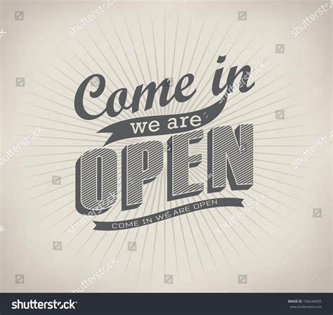 Open Vintage Retro Signs Vector Illustration Stock Vector (Royalty Free) 156244505 | Shutterstock