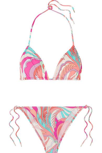 Emilio Pucci Printed Bikini 435 NET A PORTER Lookastic