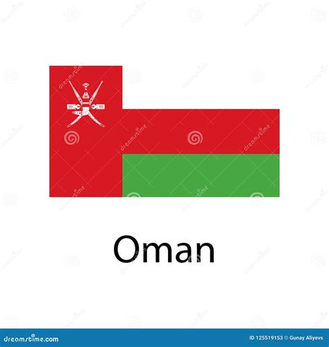 Flag of Oman with Name Icon. Official Colors and Proportion Correctly ...