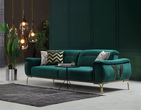 Casa Padrino Luxus Wohnzimmer Sofa mit verstellbarer Rückenlehne Grün ...