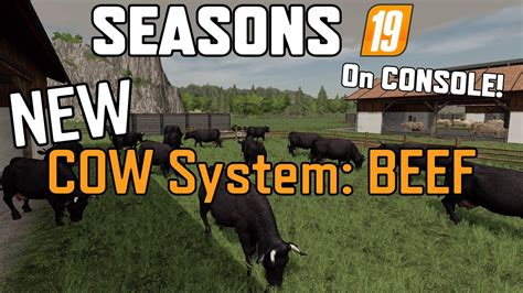 SEASONS 19 On CONSOLE NEW COW System BEEF Farming Simulator 19 PS4