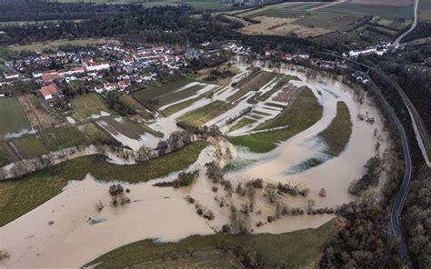 Hochwasser im Saarland Drohnen Fotos zeigen Überschwemmungen in Nied