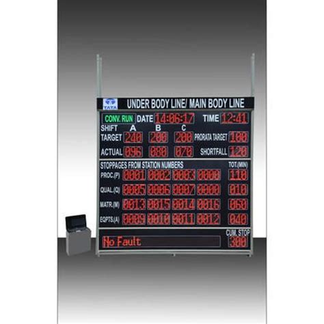 Led Production Status Display Board Factory Display Board प्रोडक्शन डिस्प्ले बोर्ड Vertaxis