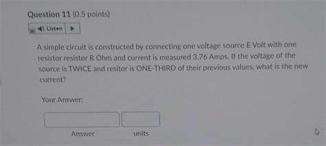 Solved Question 10 1 Point 4 Listen R1 R5 E In The