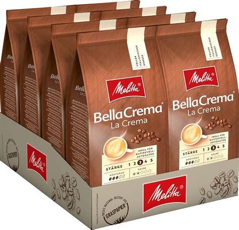 Melitta BellaCrema LaCrema Lot De 8 Sachets De Grains Entiers 1000 G