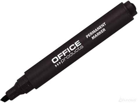 Marker permanentny OFFICE PRODUCTS ścięty 1 5mm czarny 12 sztuk