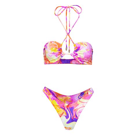 Capri Bandeau Bikini Top Kamari Swim Wolf Badger