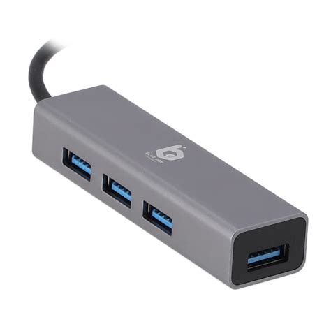 Blue Box Port Hub Type C To USB A 3 0 4 Ports Silver Gray